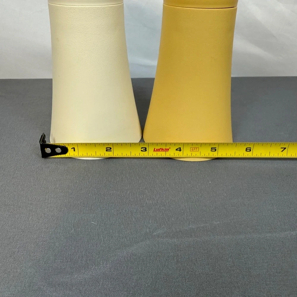 Tupperware‎ Oil And Vinegar Cruet Salad Dressing Set Cream Yellow Vintage